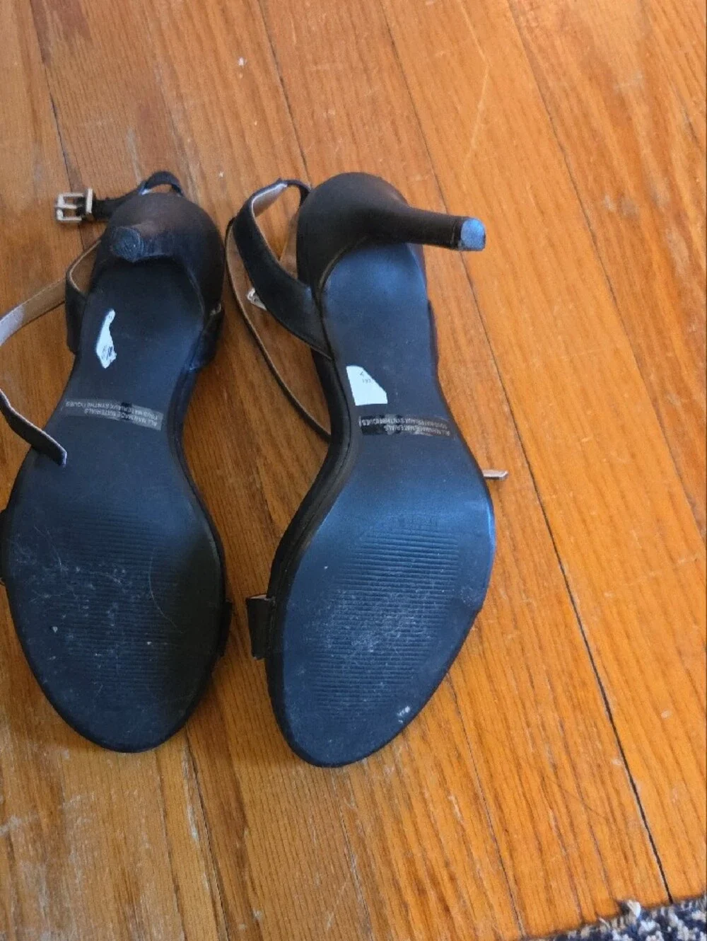 Abound Black Open-Toe Ankle Strap Heels